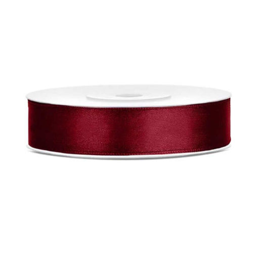 Picture of SATIN RIBBON DEEP RED 12MM PER METRE